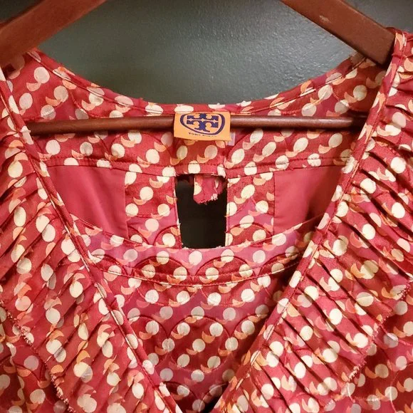 Tory Burch | Polka Dot Silk Blend Dress - Picture 6 of 7